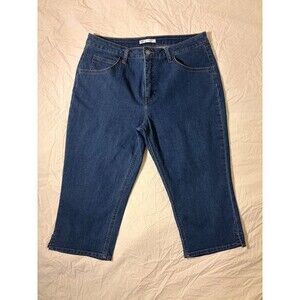 Riders by Lee Mid-Rise Capri Cropped Jeans Womens 14M Blue Denim Cotton Blend